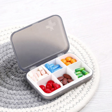 Colorful Non-Toxic plastic 6 compartments medicine case / pill container / pill box for daily or travel use